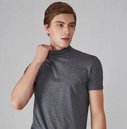 Herren T-Shirt | Turtleneck | Enganliegender Schnitt | Kurzarm-Luzern Mode