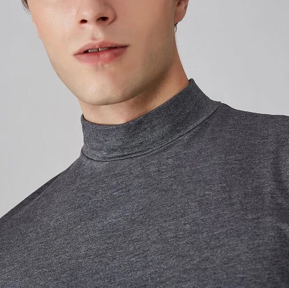 Herren T-Shirt | Turtleneck | Enganliegender Schnitt | Kurzarm-Luzern Mode