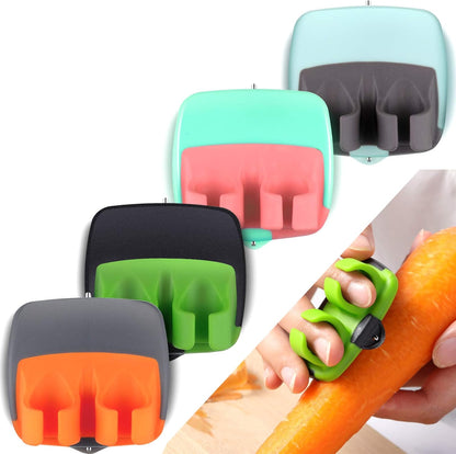 Gemüseschäler Set, ergonomisch, bunt, Kunststoff, für Karotten und Gurken, Küchenzubehör.