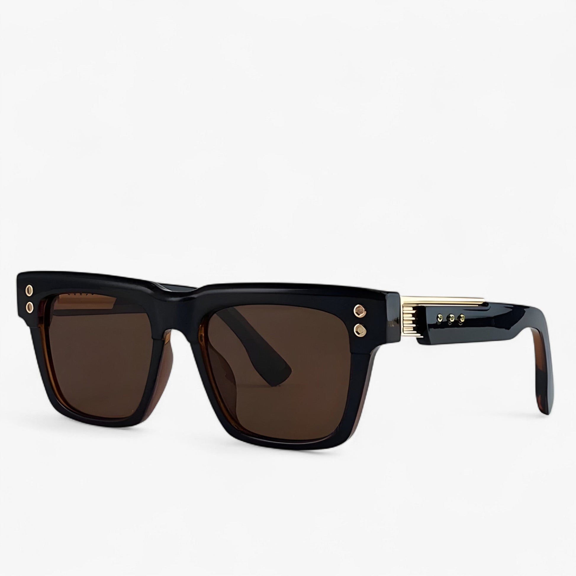 Sonnenbrille | Gepolarisiert | Steampunk | Eckig | Unisex | UV-Schutz-Luzern Mode