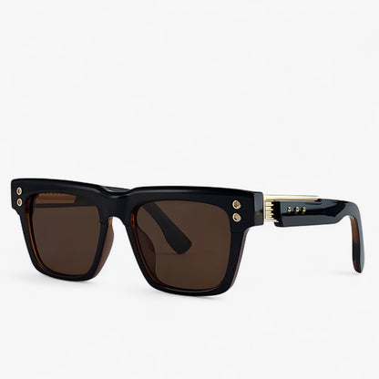 Sonnenbrille | Gepolarisiert | Steampunk | Eckig | Unisex | UV-Schutz-Luzern Mode