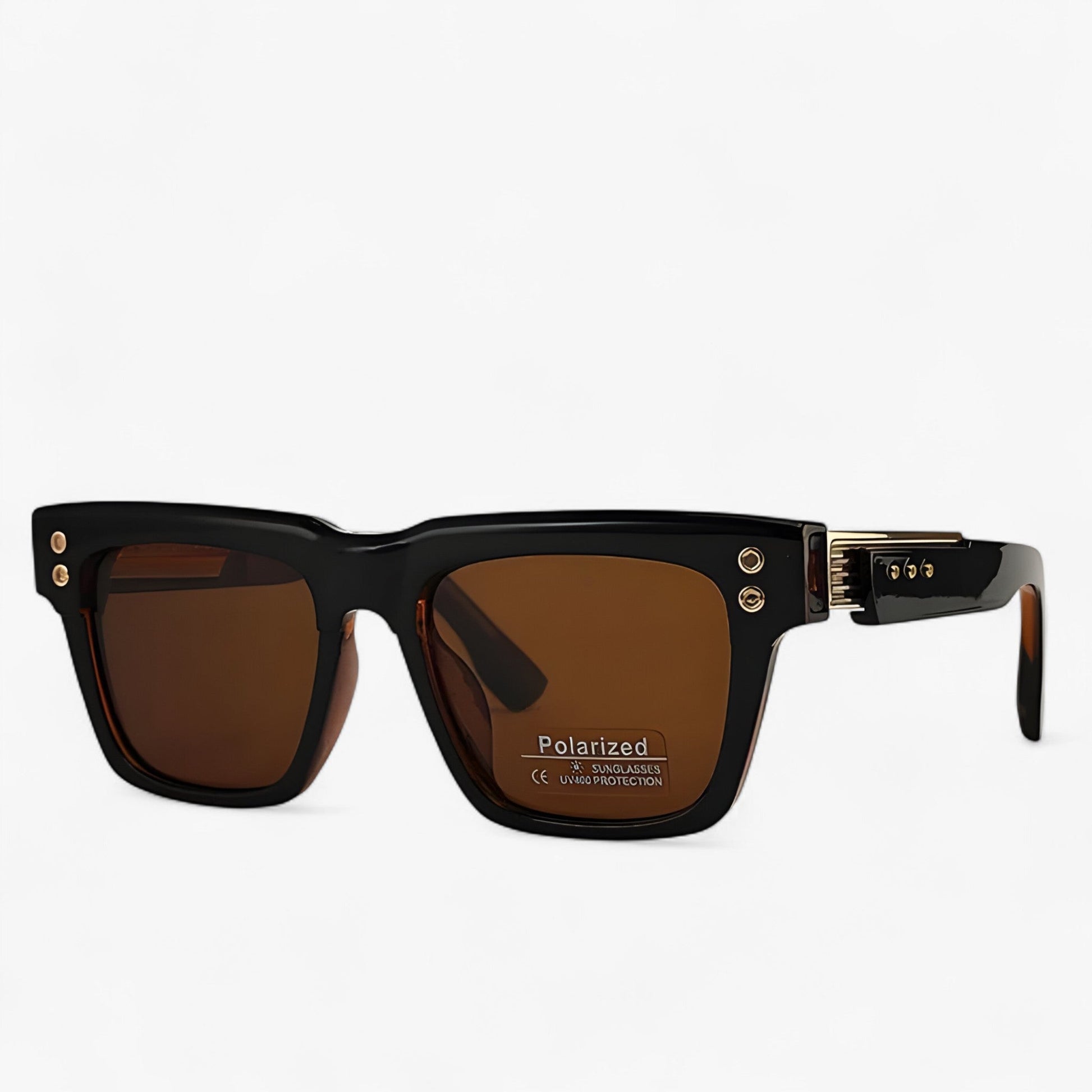 Sonnenbrille | Gepolarisiert | Steampunk | Eckig | Unisex | UV-Schutz-Luzern Mode