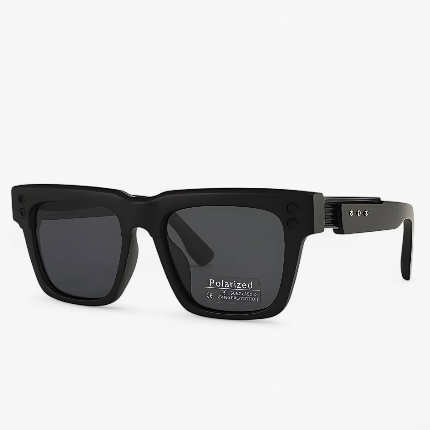 Sonnenbrille | Gepolarisiert | Steampunk | Eckig | Unisex | UV-Schutz-Scwharz-Luzern Mode