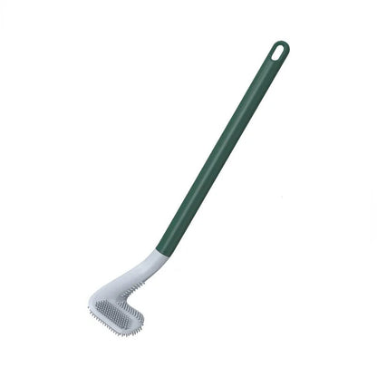 Grüner Flaschenbürste mit langem Griff, Kunststoff, ideal für schwer erreichbare Stellen.