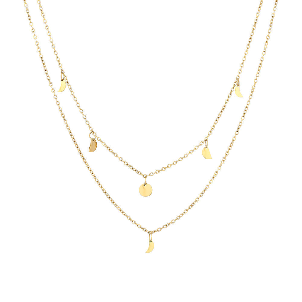Goldene Boho Halskette, mehrlagig, Anhänger, Modeschmuck, Damen, elegant, trendig