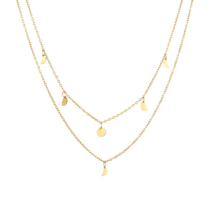 Goldene Boho Halskette, mehrlagig, Anhänger, Modeschmuck, Damen, elegant, trendig