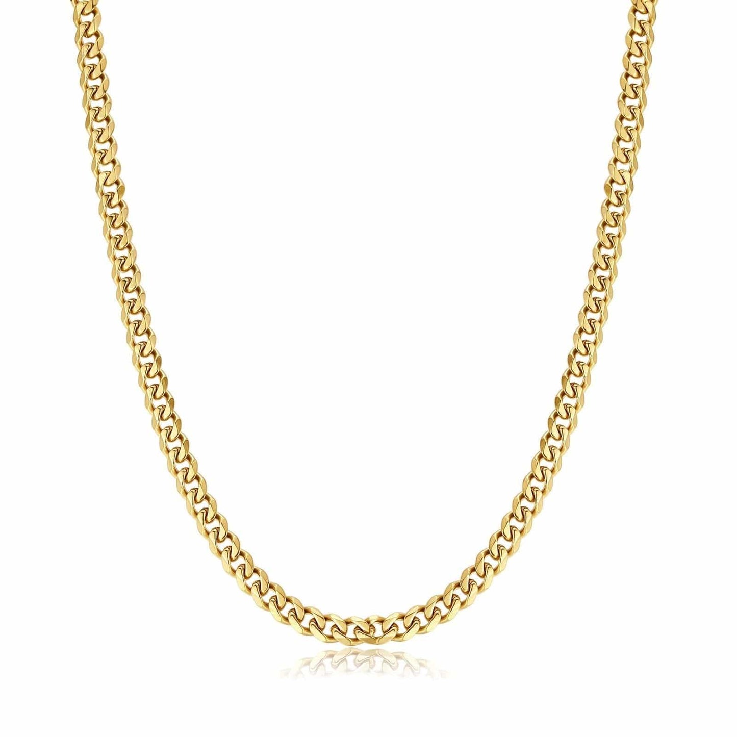Goldene Herren-Halskette, Kettenmuster, modisch, Schmuck für Männer, elegantes Design.