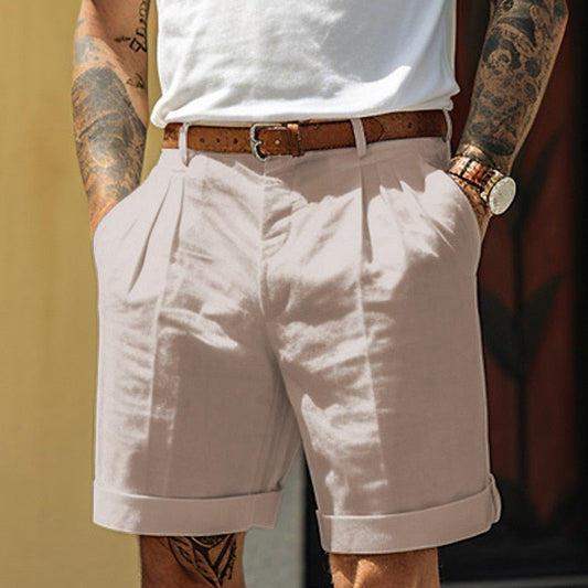 Stilvolle Leinen-Baumwoll-Shorts für Herren – Milan