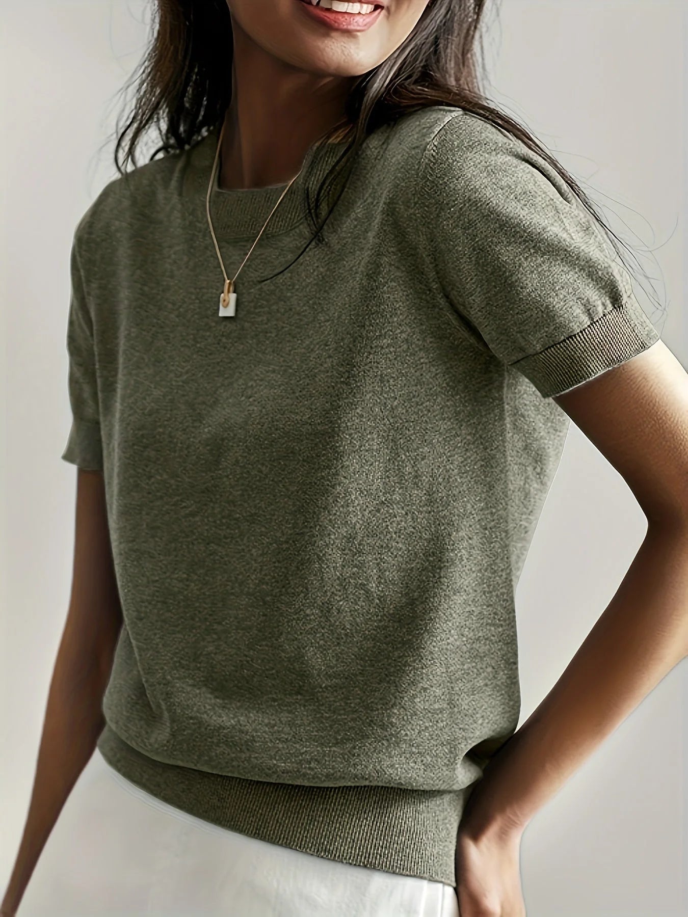 Frühjahrs-Pullover mit kurzen Ärmeln – Mira