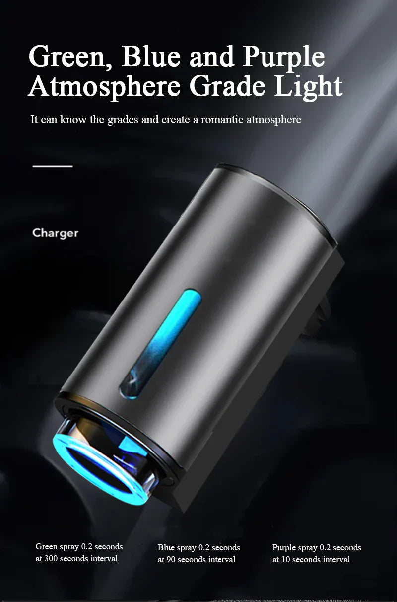 Schwarze LED-Atmosphärenlampe, grün-blau-lila Licht, USB-Ladegerät, modernes Design.
