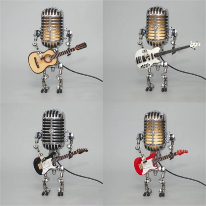 Dekorative Mikrofon-Roboterlampe mit Gitarre – Max