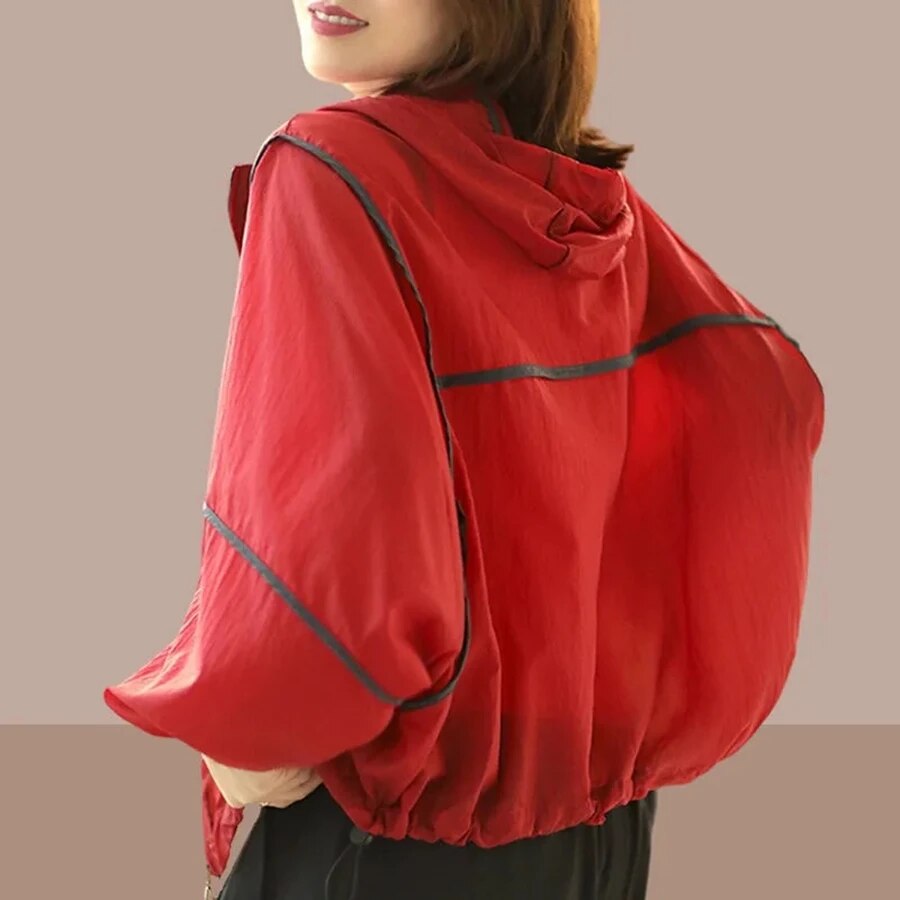 Leichte Damen-Sommer-Kapuzenjacke – Oversized, im lockeren Schnitt – Zoë