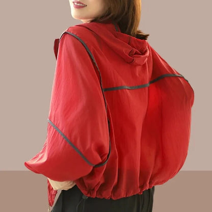Leichte Damen-Sommer-Kapuzenjacke – Oversized, im lockeren Schnitt – Zoë
