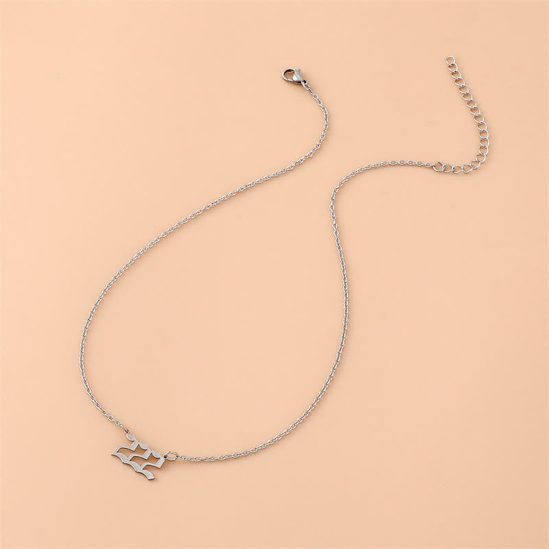 Silberne Halskette mit Wassermann-Anhänger, verstellbar, modisches Schmuckstück für Damen.