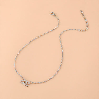 Silberne Halskette mit Wassermann-Anhänger, verstellbar, modisches Schmuckstück für Damen.