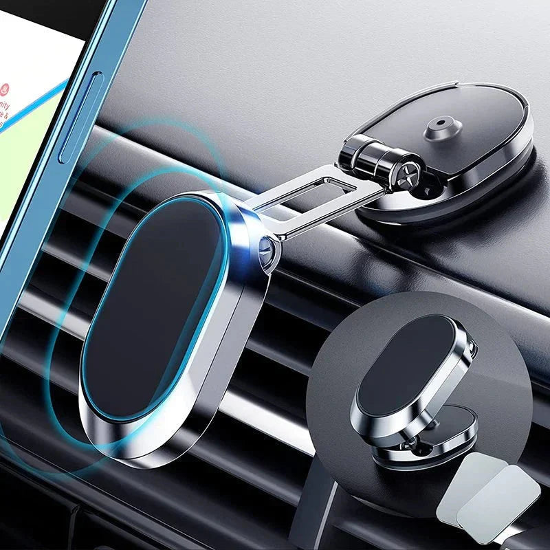 Auto-Handyhalterung, magnetisch, silber, für Lüftungsschlitze, universell, Smartphone-Zubehör.