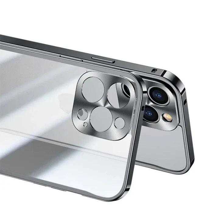 Transparente Handyhülle für iPhone 13 Pro, stoßfest, klar, mit Kameraschutz, TPU-Material.