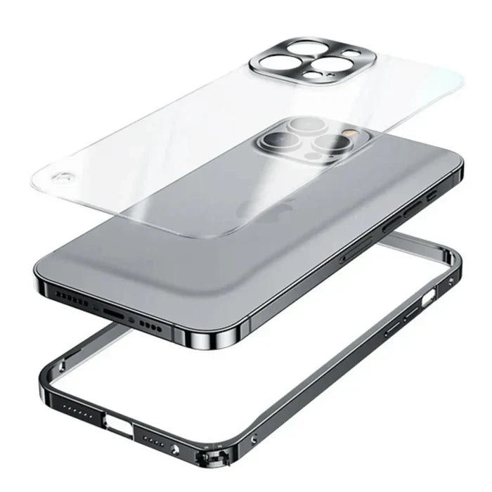Transparente Handyhülle für iPhone, dreiteilig, stoßfest, kratzfest, klar, Schutzcover.