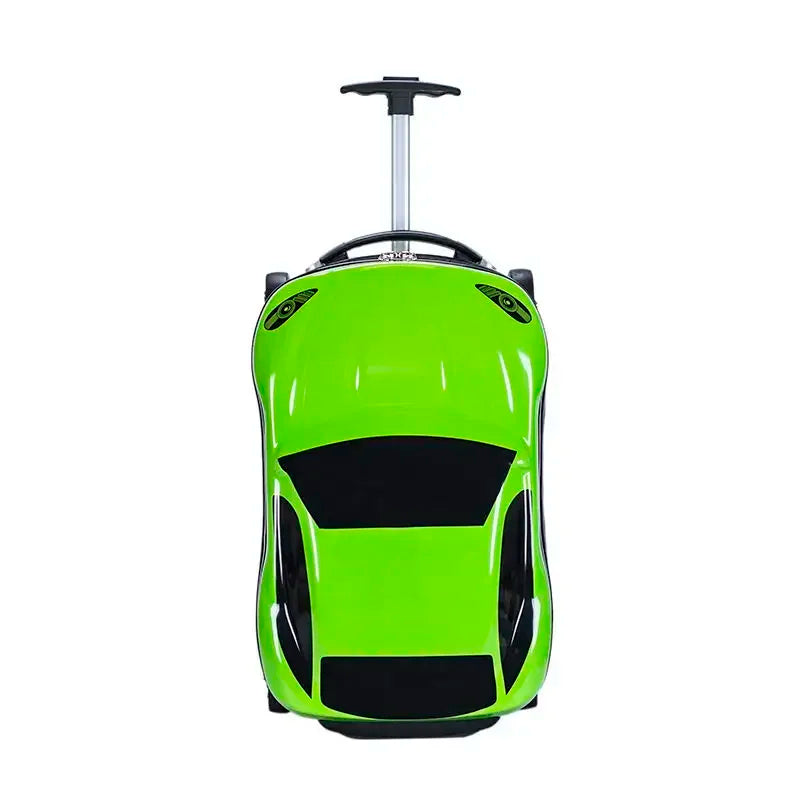 Kinderkoffer | Auto-Design | 3D | 4 Spinnerrollen | Hartschale-Grün-Luzern Mode
