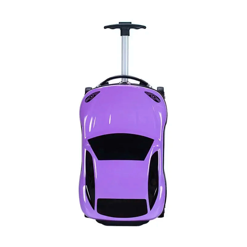 Kinderkoffer | Auto-Design | 3D | 4 Spinnerrollen | Hartschale-Lila-Luzern Mode