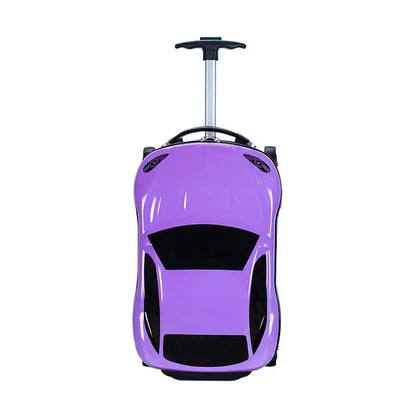 Kinderkoffer | Auto-Design | 3D | 4 Spinnerrollen | Hartschale-Lila-Luzern Mode
