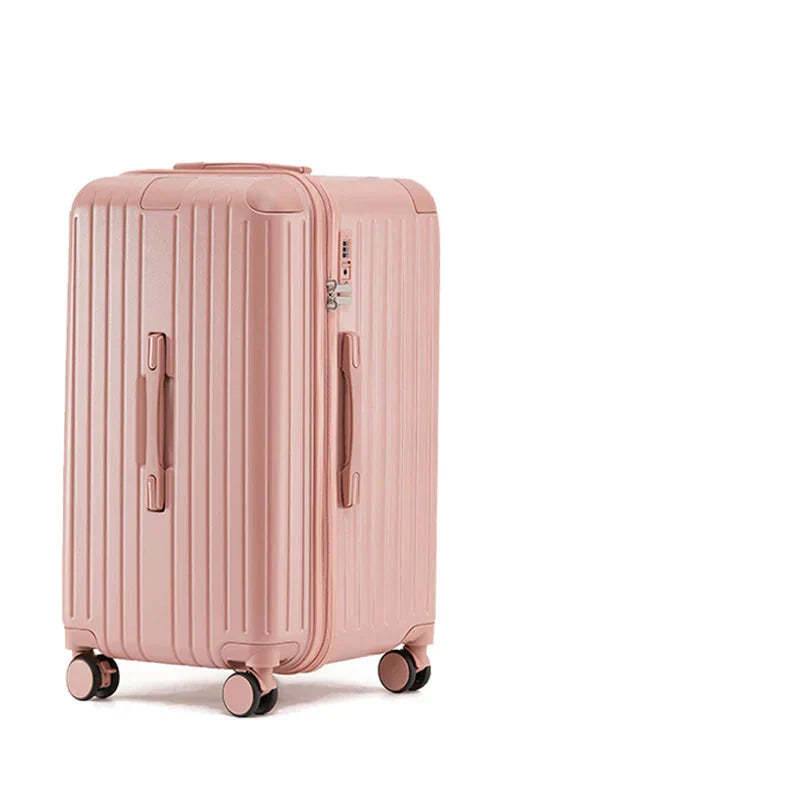 Hartschalen-Koffer | Erweiterbar | Anti-RFID | TSA-Schloss | 4 Rollen-Rosa-M (70 L)-Luzern Mode