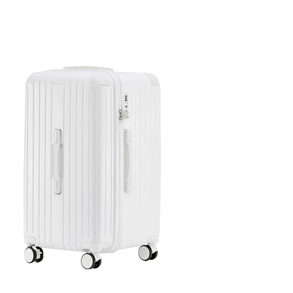 Hartschalen-Koffer | Erweiterbar | Anti-RFID | TSA-Schloss | 4 Rollen-Weiß-S (39 L)-Luzern Mode