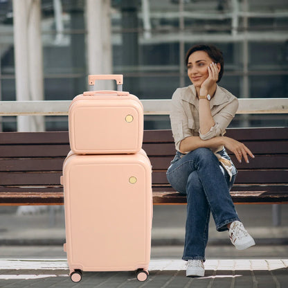 Duo Hartschalen-Kofferset | Kosmetikkoffer | Handgepäck | Unifarbe-Luzern Mode