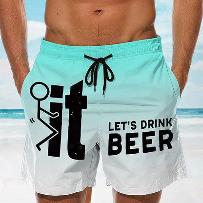 Herren Badeshorts | Hawaii | Elastischem Bund | Taschen | UV-Schutz-Luzern Mode