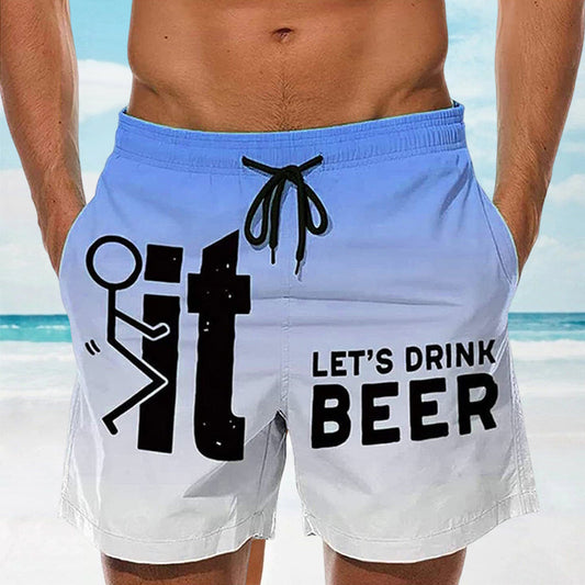 Herren Badeshorts | Hawaii | Elastischem Bund | Taschen | UV-Schutz-Luzern Mode