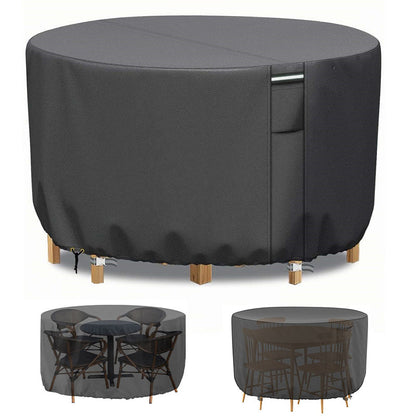 Heavy-Duty Round Patio Furniture Cover with Air Vent 7