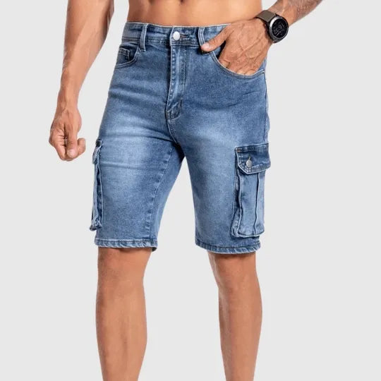 Denim Shorts Herren Sommer | Cargo Style | Bequem | Pflegeleicht | Jonas Look-Luzern Mode