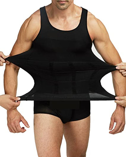 Herren Kompressions Unterhemd | Einfarbig | Atmungsaktiv | Nahtlos-Luzern Mode