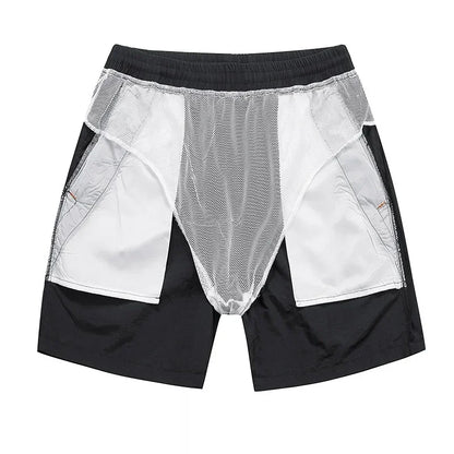 Herren Laufshorts Sommer | Doppellagig | Reißverschluss | Atmungsaktiv | Sportlich-Luzern Mode