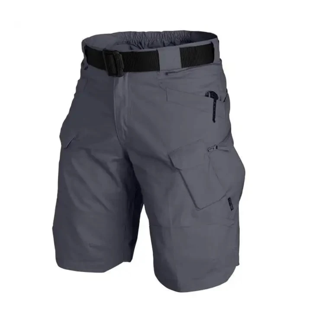 Herren Outdoor Shorts Stretch | Cargo mit 6 Taschen | Atmungsaktiv & schnell trocken-Blau-S-Luzern Mode
