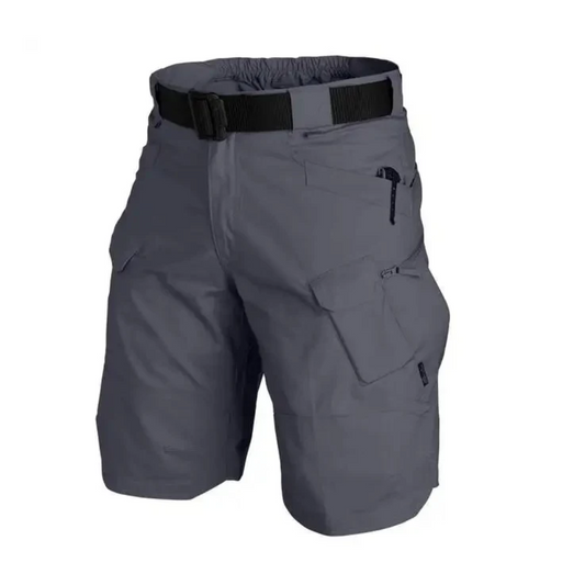 Herren Outdoor Shorts Stretch | Cargo mit 6 Taschen | Atmungsaktiv & schnell trocken-Blau-S-Luzern Mode