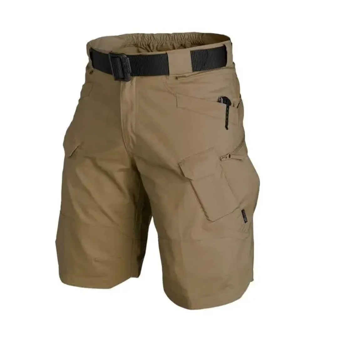 Herren Outdoor Shorts Stretch | Cargo mit 6 Taschen | Atmungsaktiv & schnell trocken-Braun-S-Luzern Mode