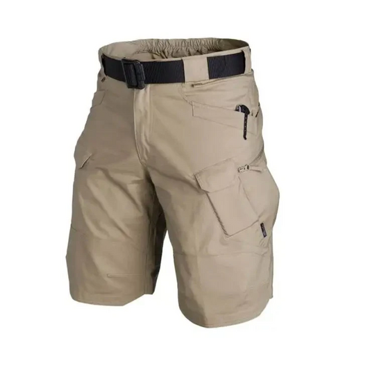 Herren Outdoor Shorts Stretch | Cargo mit 6 Taschen | Atmungsaktiv & schnell trocken-Hellbraun-S-Luzern Mode