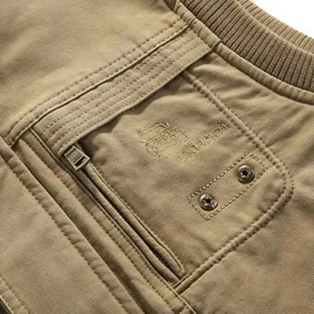 Herren Outdoor-Weste | Baumwolle | Ärmellose | Reißverschluss-Luzern Mode