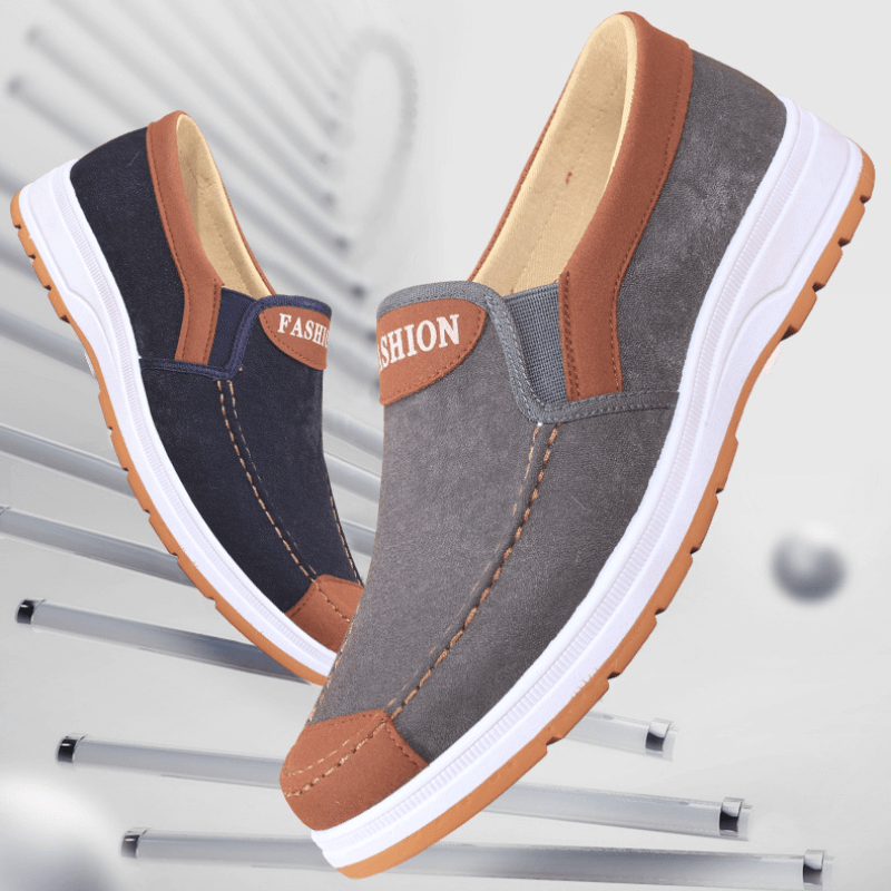 Herren Schuhe | Canvas | Vegan | Hineinschlüpfen | Gummi Sohle-Luzern Mode