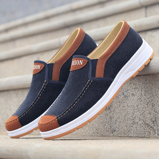 Herren Schuhe | Canvas | Vegan | Hineinschlüpfen | Gummi Sohle-Luzern Mode