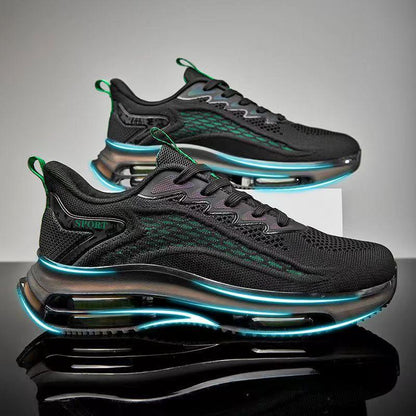 Herren Sneaker | Luftkissen-Technologie | Schnürverschluss | Luftig-Grün-39-Luzern Mode