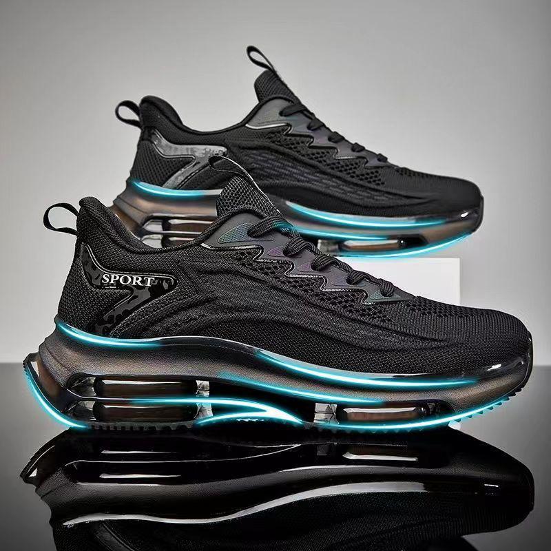 Herren Sneaker | Luftkissen-Technologie | Schnürverschluss | Luftig-Schwarz-39-Luzern Mode