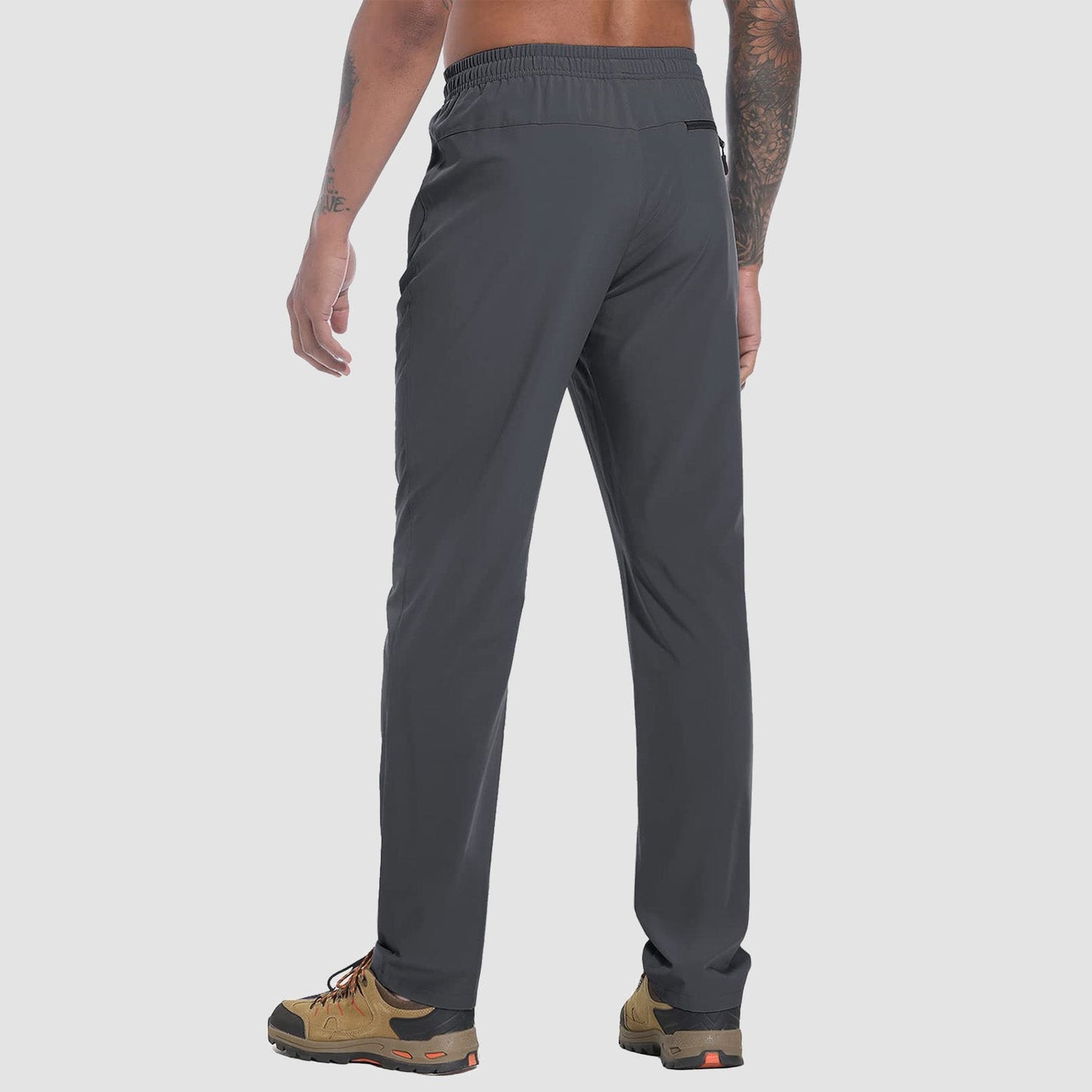 Männer-Schnelltrocknende Wanderhose, dunkelgrau, elastisch, atmungsaktiv, leicht.