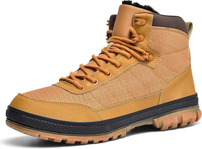Brauner Herren-Wanderschuh, wasserdicht, rutschfest, Outdoor-Stiefel, Leder, robust.