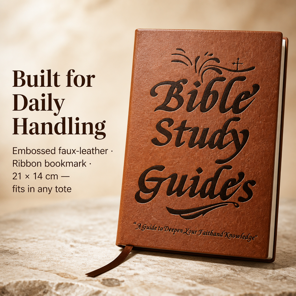 Bible Study Companion Guide with a Page for Each of the 66 Books, Faux-Leather 4