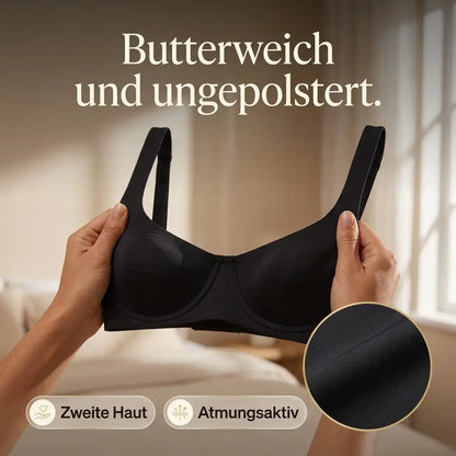 Seamless Balconette Bra with Double-Layer Cups, Lift and Shape Without Padding 9