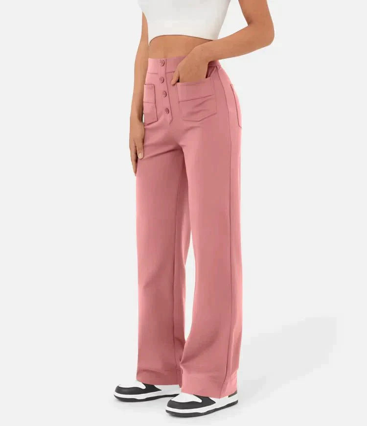 Elastische Hohe Taille Damenhose - Isabeau