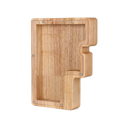 Holzschlüsselbrett in Form eines Daumens, naturbelassen, mit Schrauben, Wandmontage.