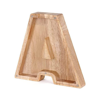 Holzbuchstabe A, naturbelassen, Dekoration, Regal, Kinderzimmer, skandinavisches Design